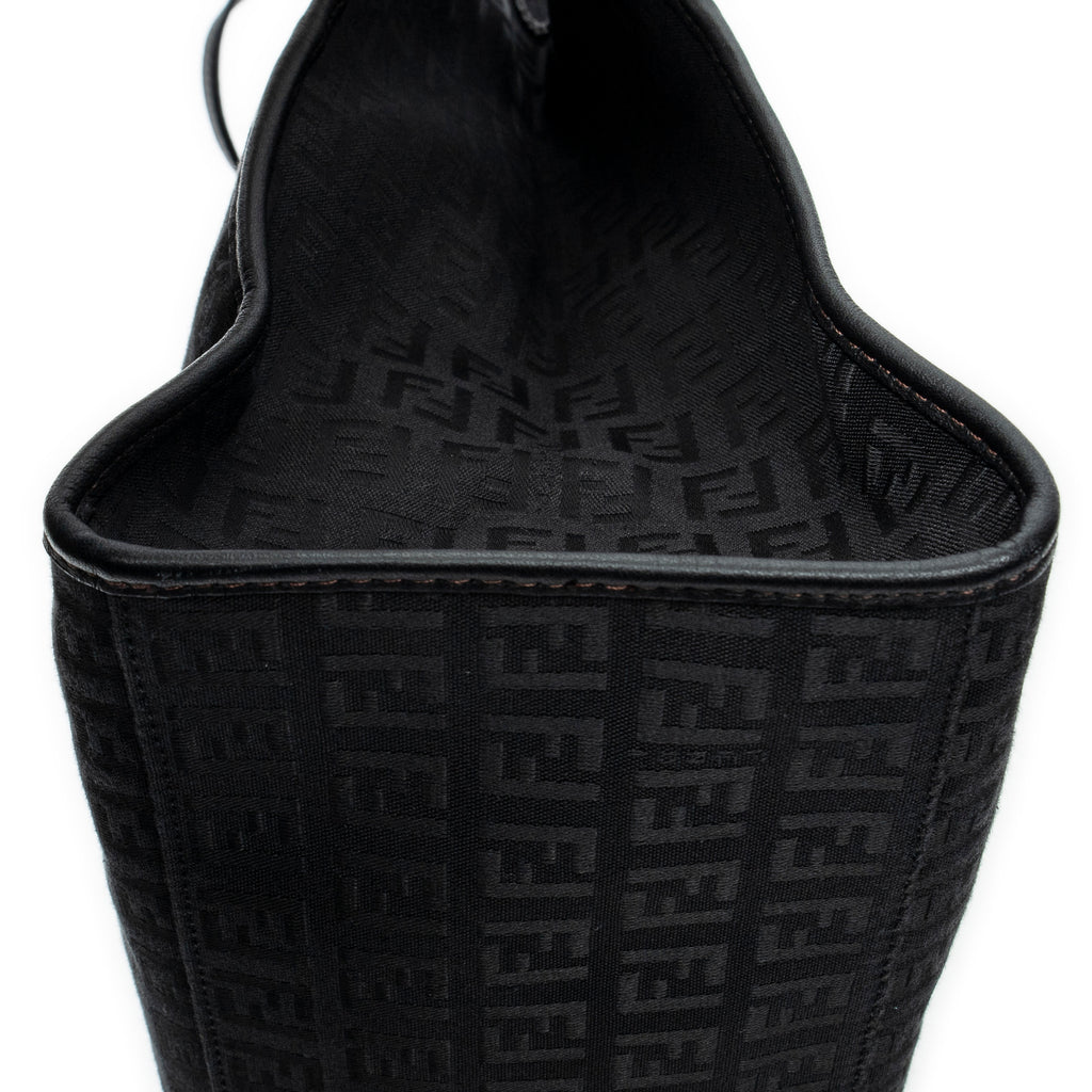 Shoulder Bag Triple Strand Tote Black Zucchino Canvas