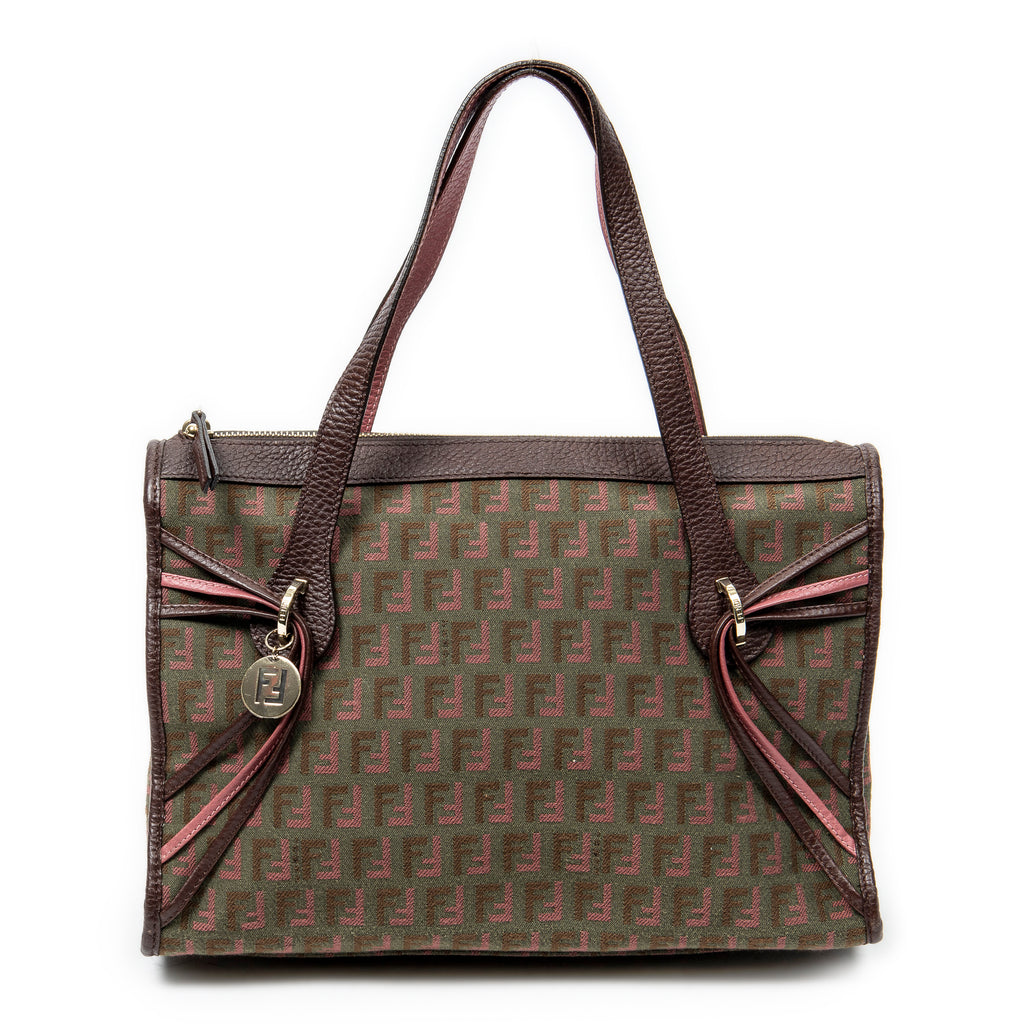 Shoulder Bag Triple Strand Boston Olive Green Zucchino Canvas