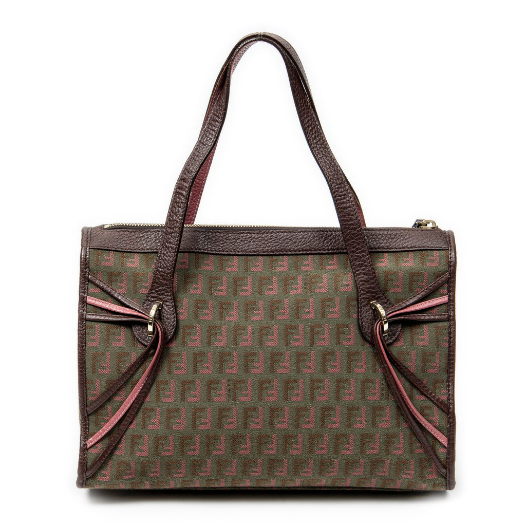 Shoulder Bag Triple Strand Boston Olive Green Zucchino Canvas