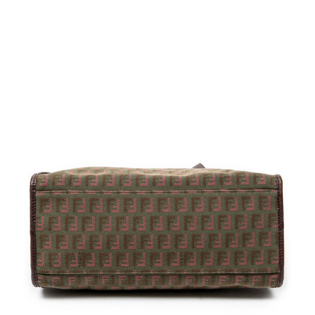 Shoulder Bag Triple Strand Boston Olive Green Zucchino Canvas