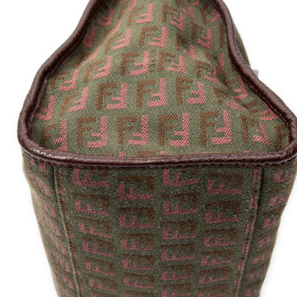 Shoulder Bag Triple Strand Boston Olive Green Zucchino Canvas