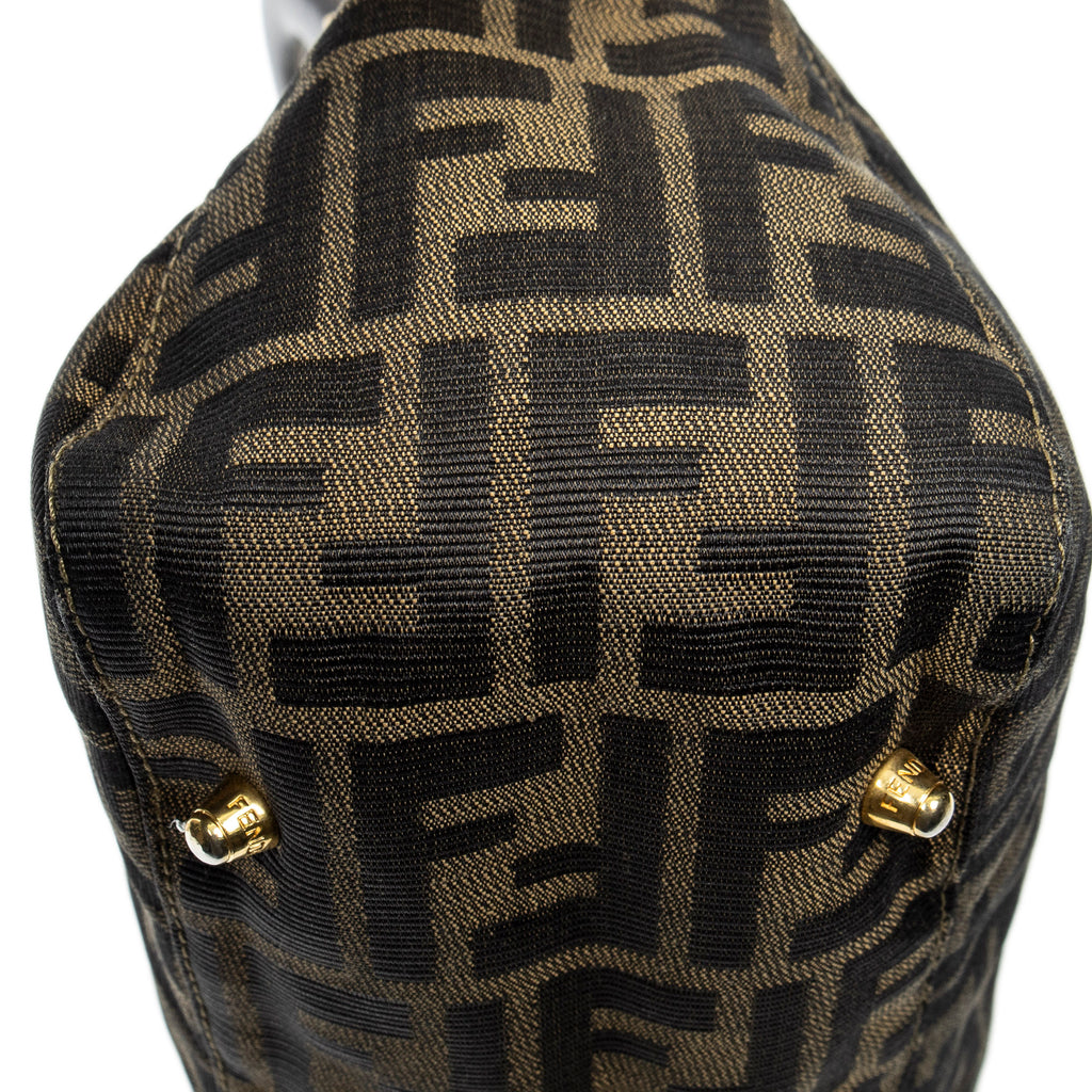 Handbag Small Tote Beige Zucca Canvas