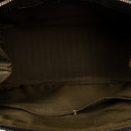 Shoulder Bag Frame Zip Tote Beige Zucca Canvas
