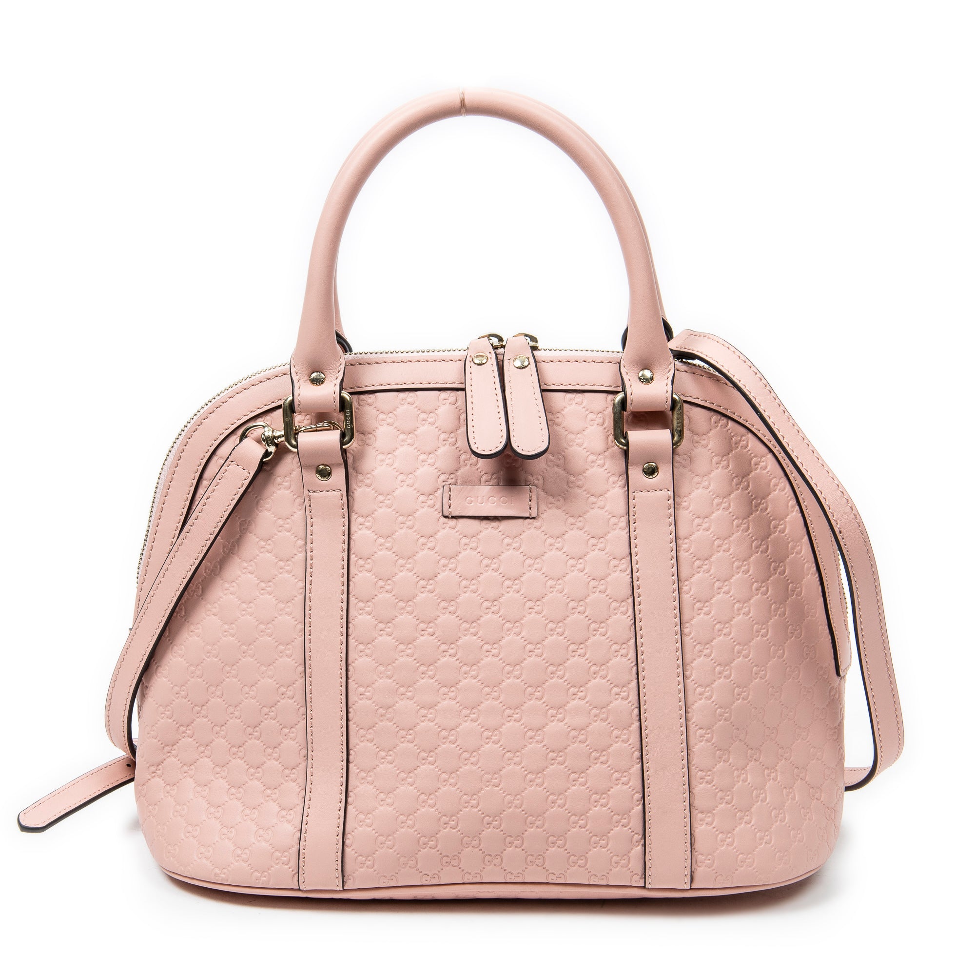 Shoulder Bag Medium Dome Tote Pink Microguccissima Leather