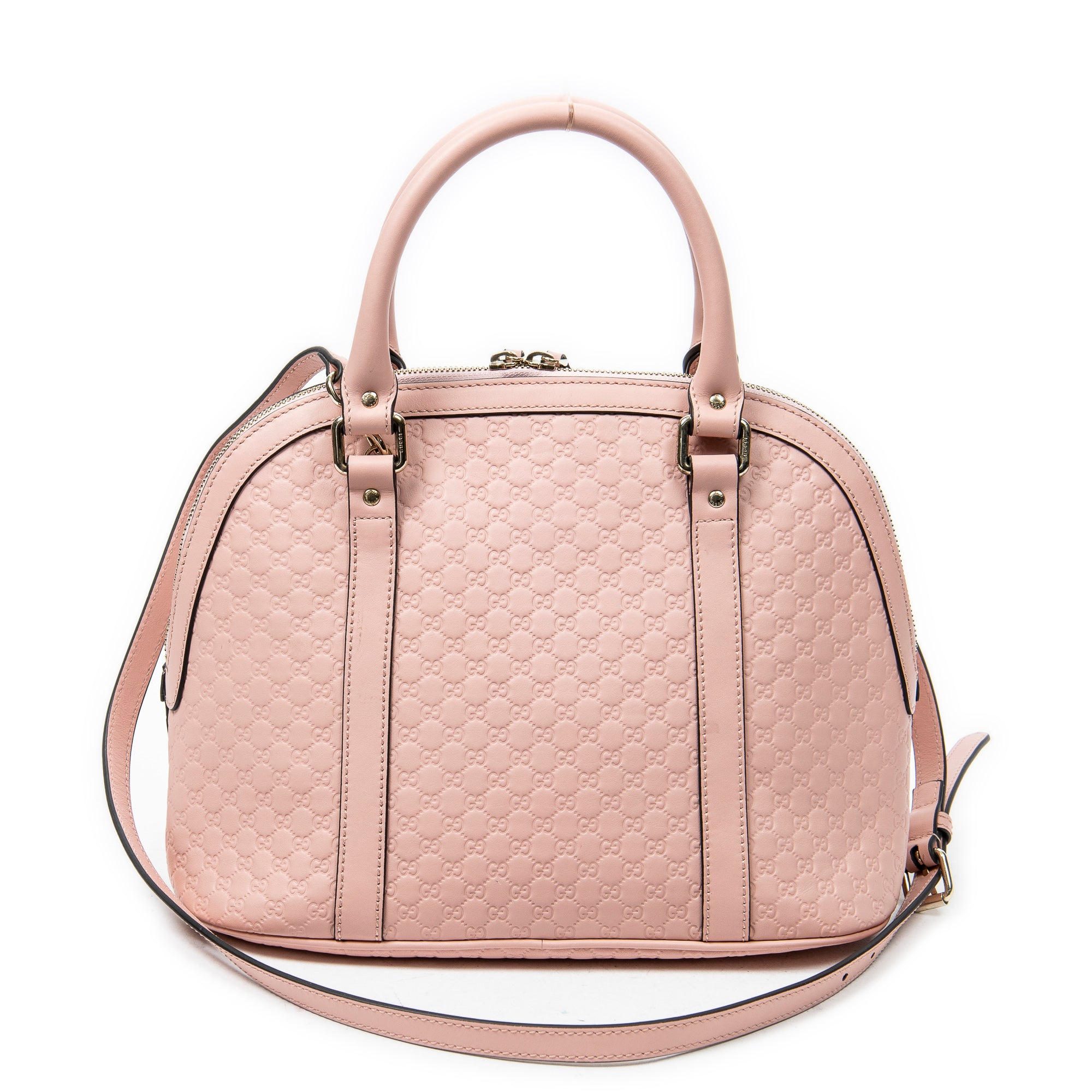 Shoulder Bag Medium Dome Tote Pink Microguccissima Leather