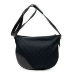 Shoulder Bag Britt Messenger Hobo Black Monogrammed Canvas