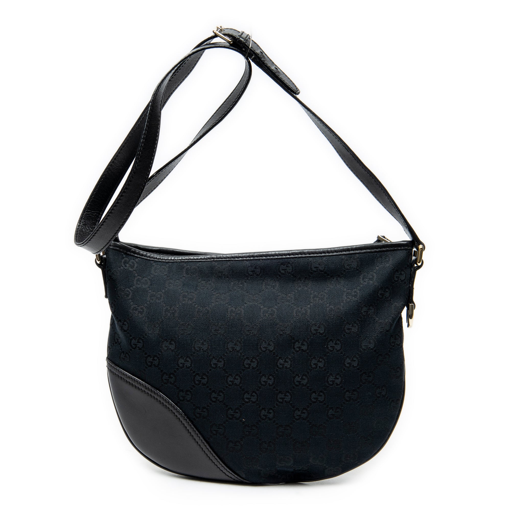 Shoulder Bag Britt Messenger Hobo Black Monogrammed Canvas