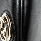 Shoulder Bag Britt Messenger Hobo Black Monogrammed Canvas
