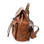 Backpack Large Bamboo Backpack Brown Smooth Leather