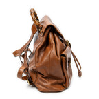 Backpack Large Bamboo Backpack Brown Smooth Leather