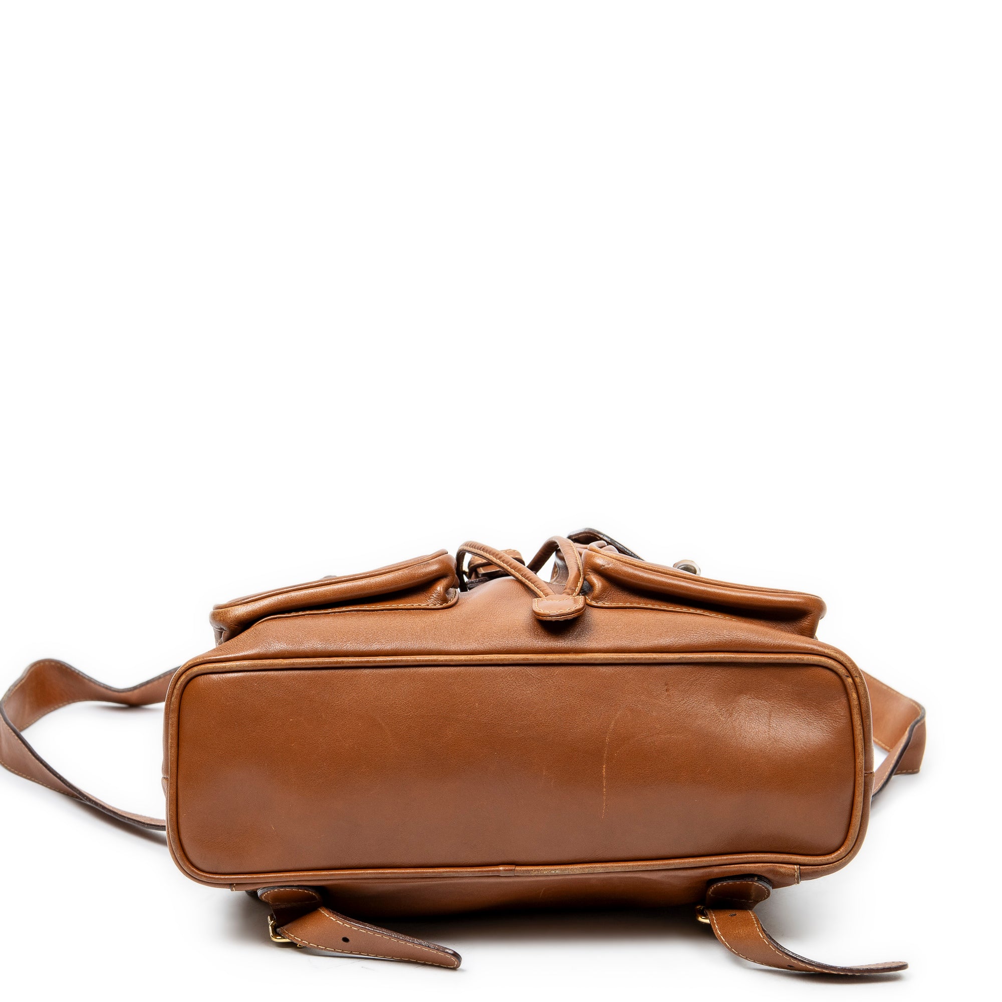 Backpack Large Bamboo Backpack Brown Smooth Leather