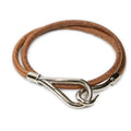 Hermès - Bracelet double tour Jumbo Hook - Marron
