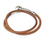 Hermès - Bracelet double tour Jumbo Hook - Marron