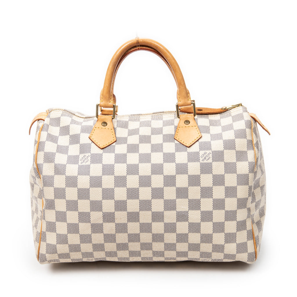 Handbag Speedy 30 Ivory Damier Azur