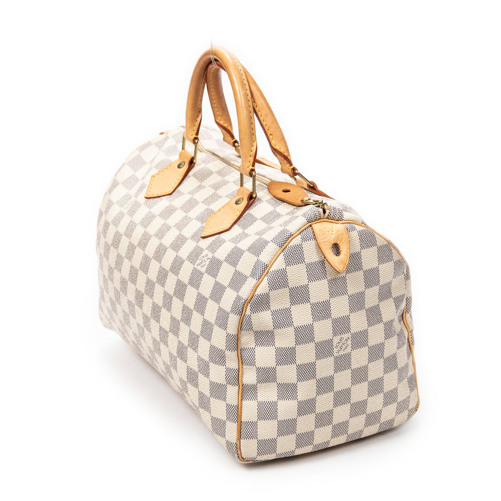 Handbag Speedy 30 Ivory Damier Azur
