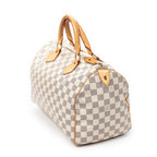 Handbag Speedy 30 Ivory Damier Azur