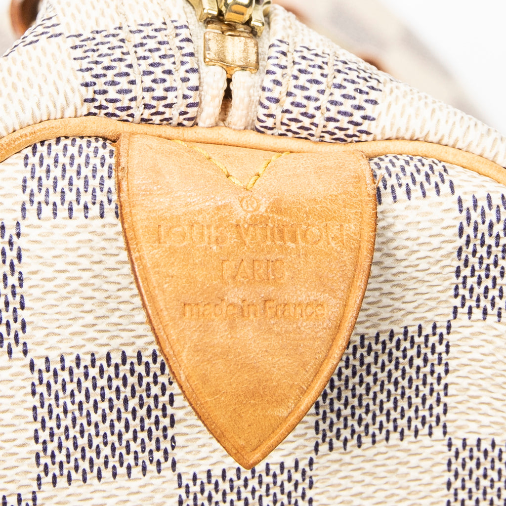 Handbag Speedy 30 Ivory Damier Azur