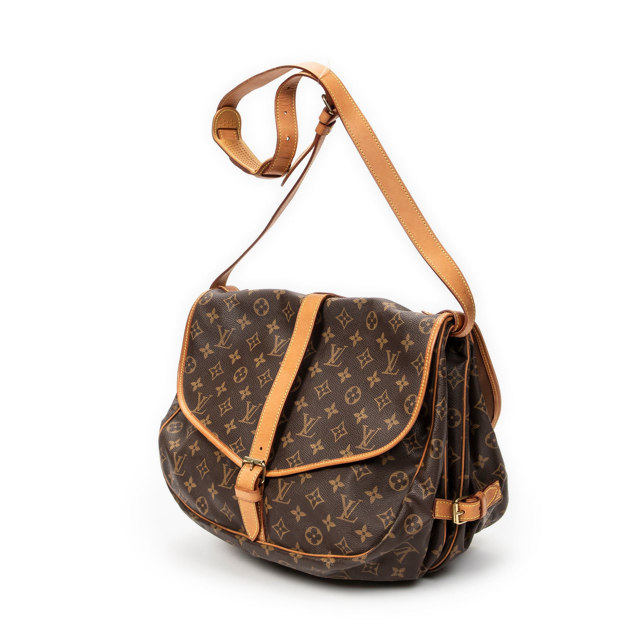 Shoulder Bag Saumur GM Brown Monogram Canvas