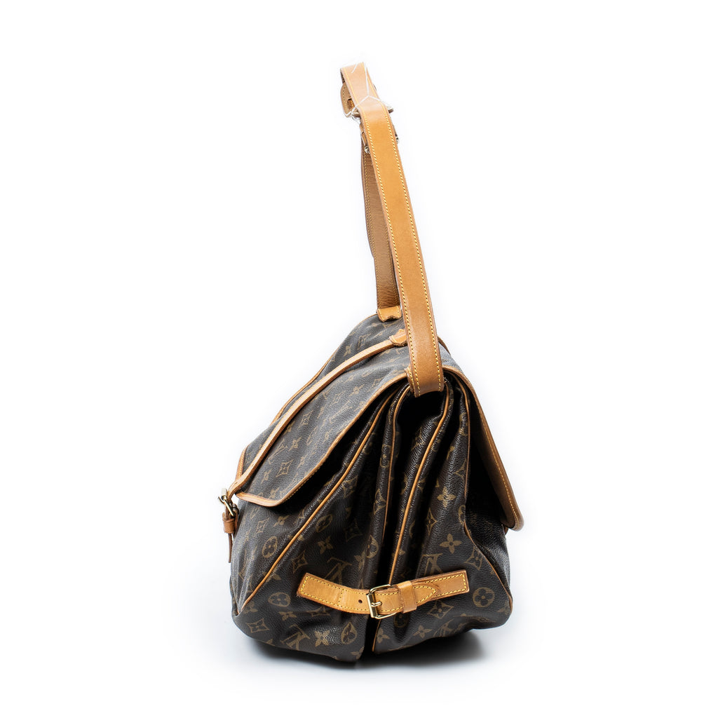 Shoulder Bag Saumur GM Brown Monogram Canvas