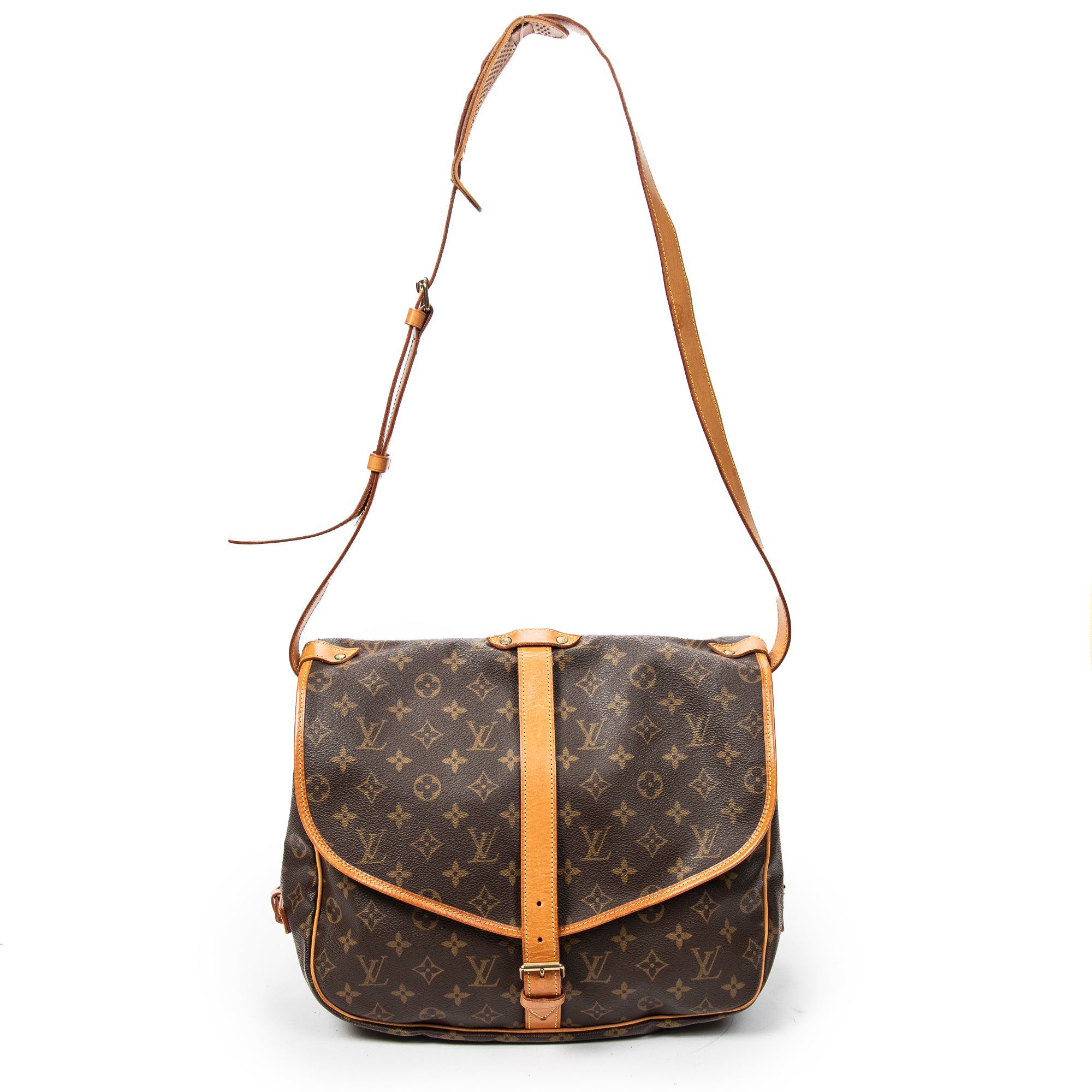 Shoulder Bag Saumur GM Brown Monogram Canvas