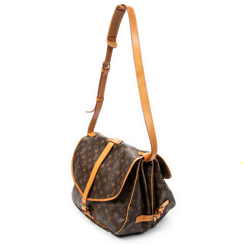 Shoulder Bag Saumur GM Brown Monogram Canvas