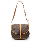 Sac bandoulière Saumur GM en toile Monogram marron