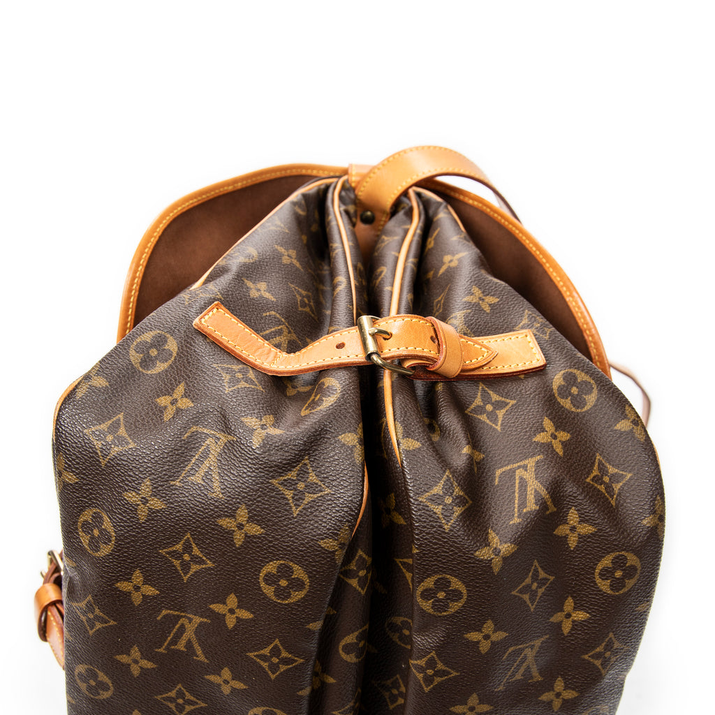 Sac bandoulière Saumur GM en toile Monogram marron