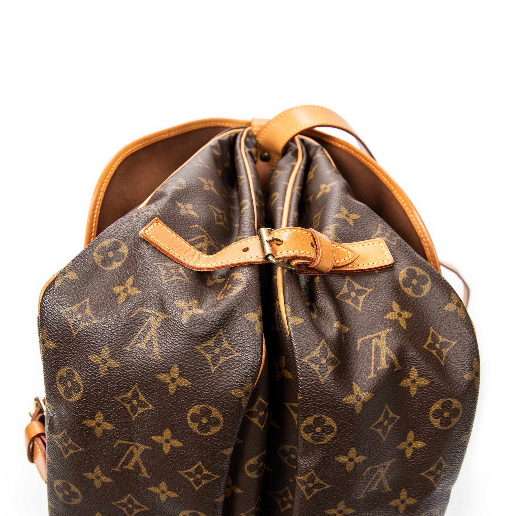 Sac bandoulière Saumur GM en toile Monogram marron