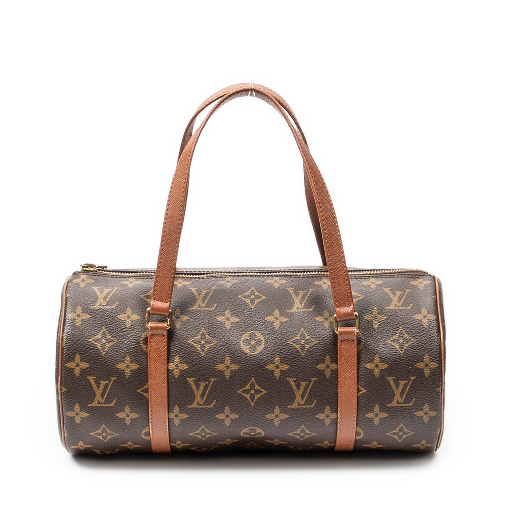 Handbag Papillon 30 Brown Monogram Canvas