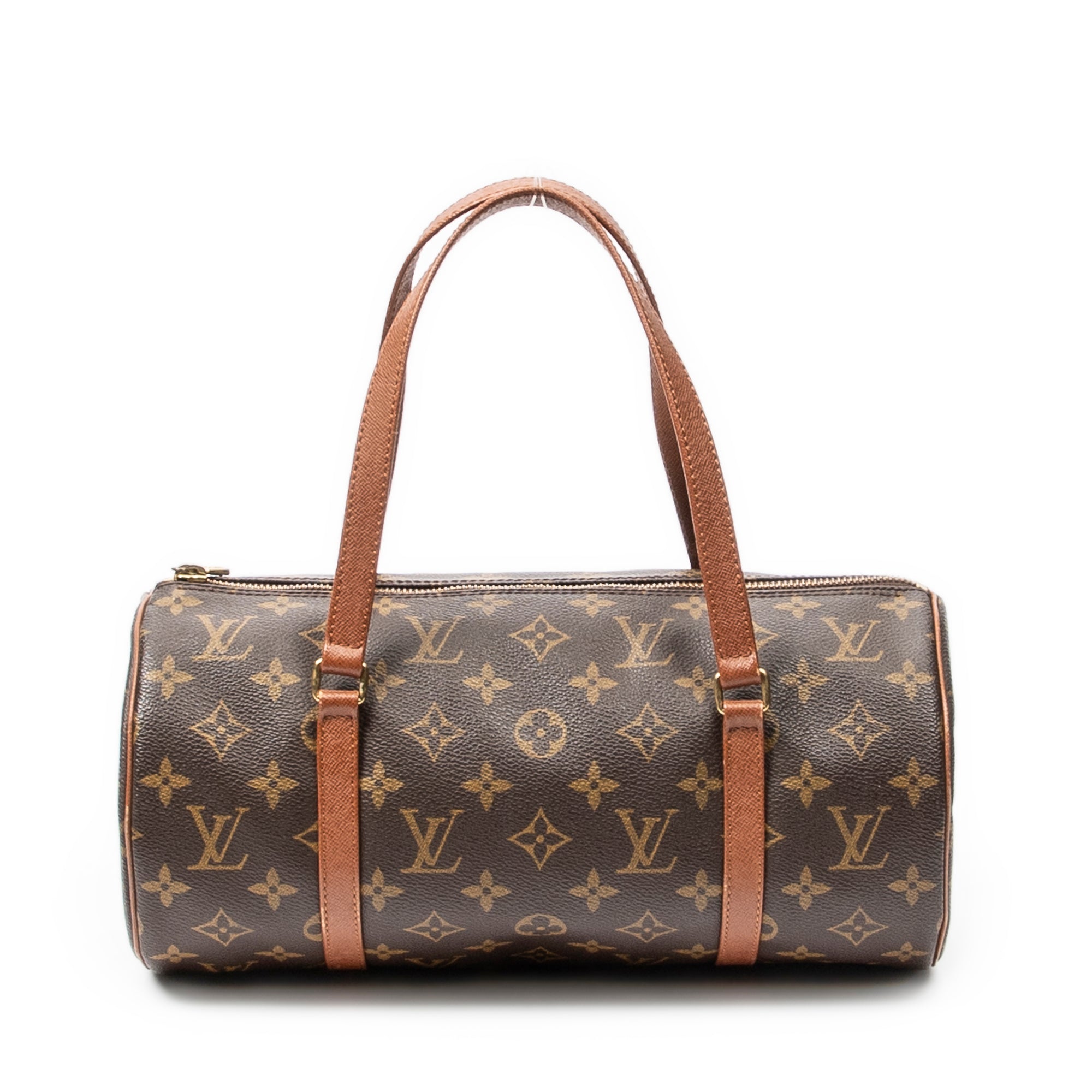 Handbag Papillon 30 Brown Monogram Canvas