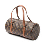 Handbag Papillon 30 Brown Monogram Canvas