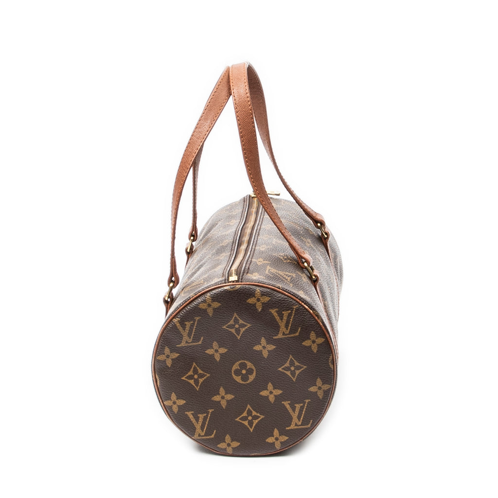 Handbag Papillon 30 Brown Monogram Canvas