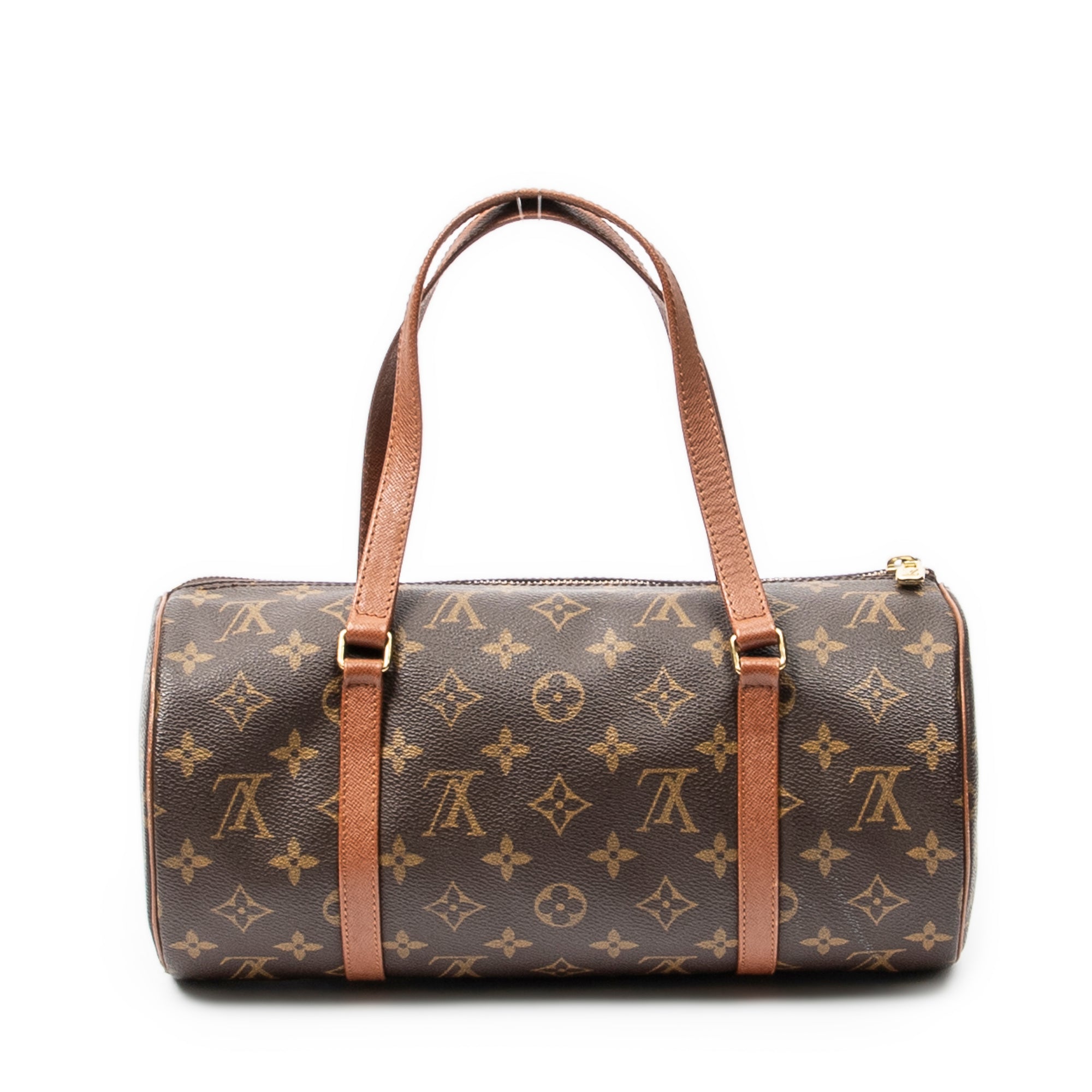 Handbag Papillon 30 Brown Monogram Canvas