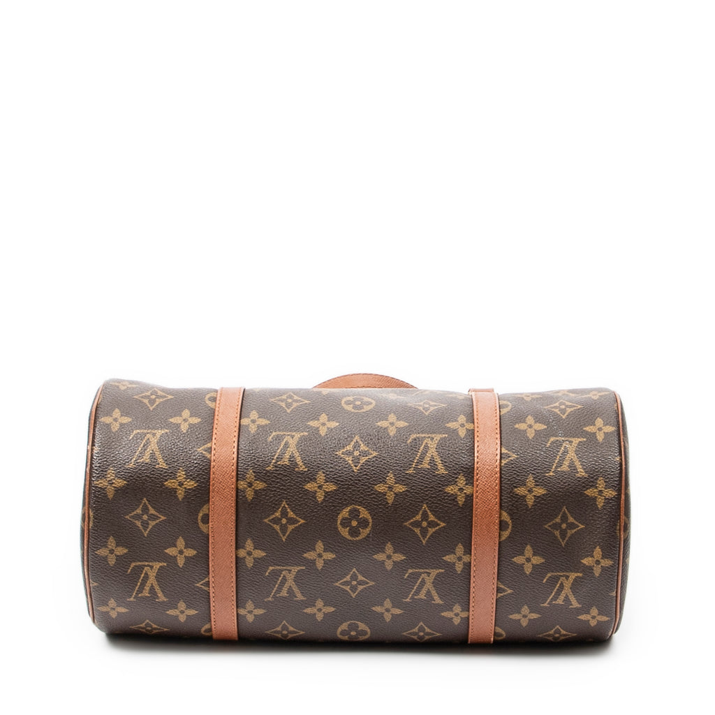 Handbag Papillon 30 Brown Monogram Canvas