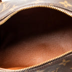 Handbag Papillon 30 Brown Monogram Canvas