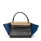 Handbag Medium Tricolor Trapeze Beige Calfskin Leather