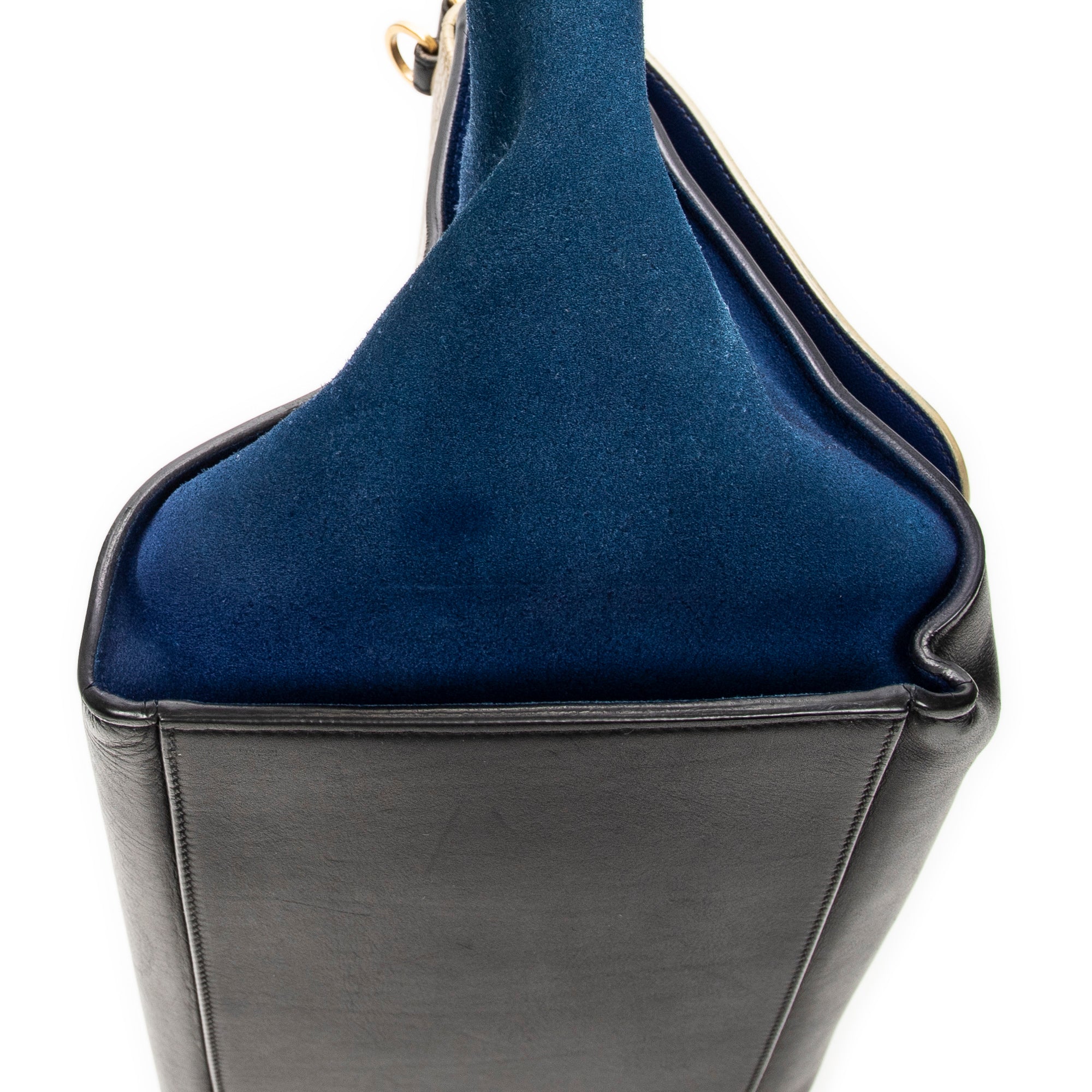Handbag Medium Tricolor Trapeze Beige Calfskin Leather