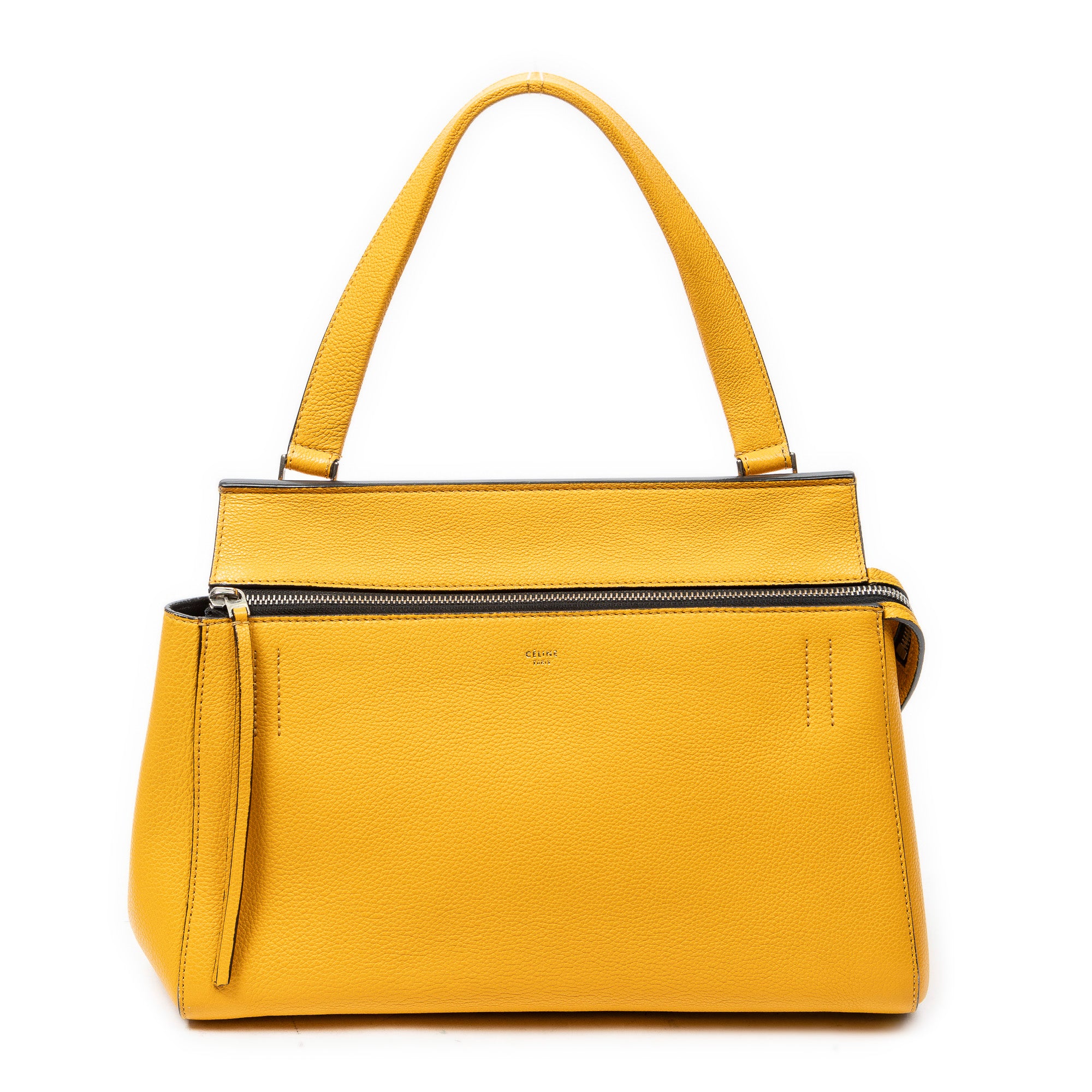 Handbag Small Edge Bag Yellow Pebbled Leather