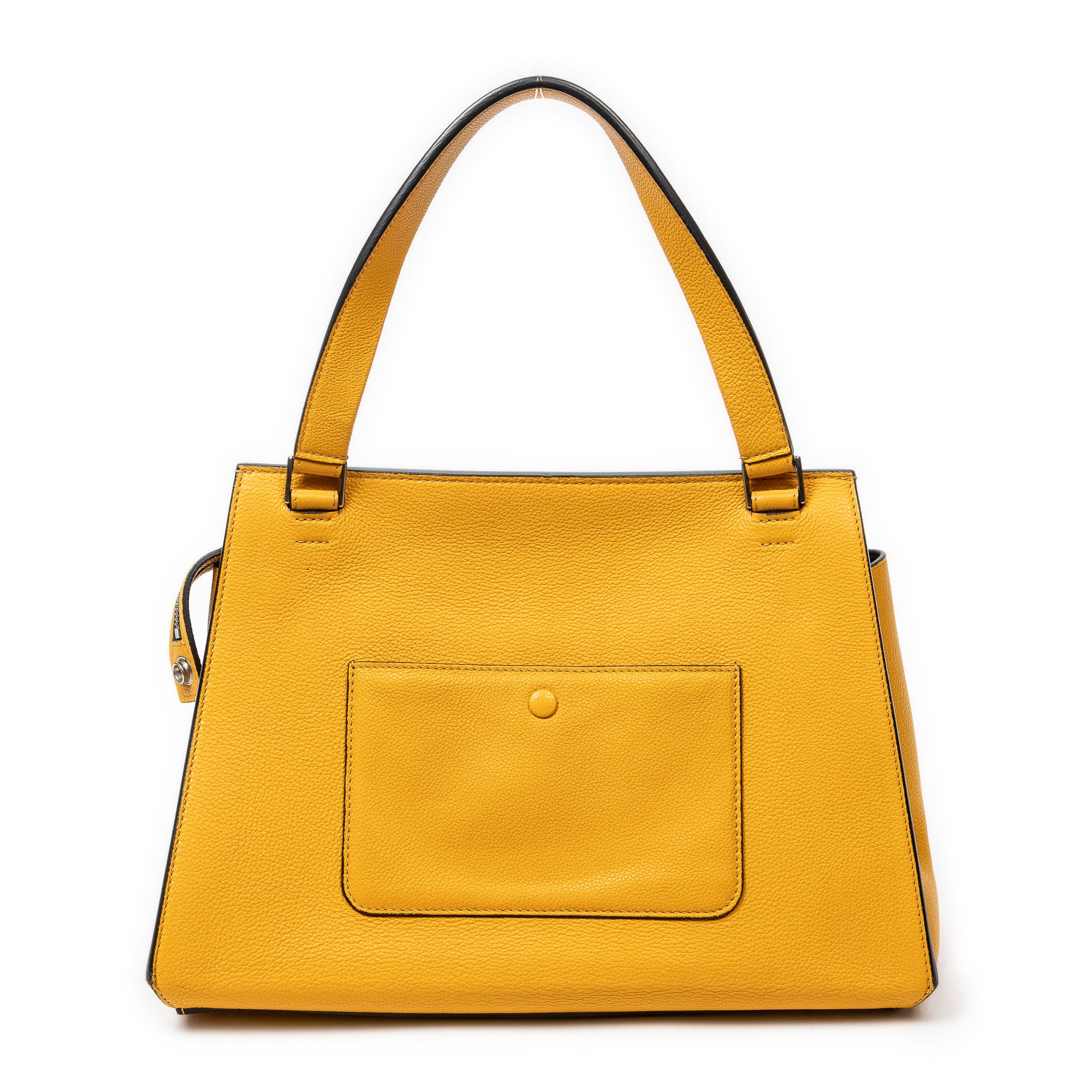 Handbag Small Edge Bag Yellow Pebbled Leather