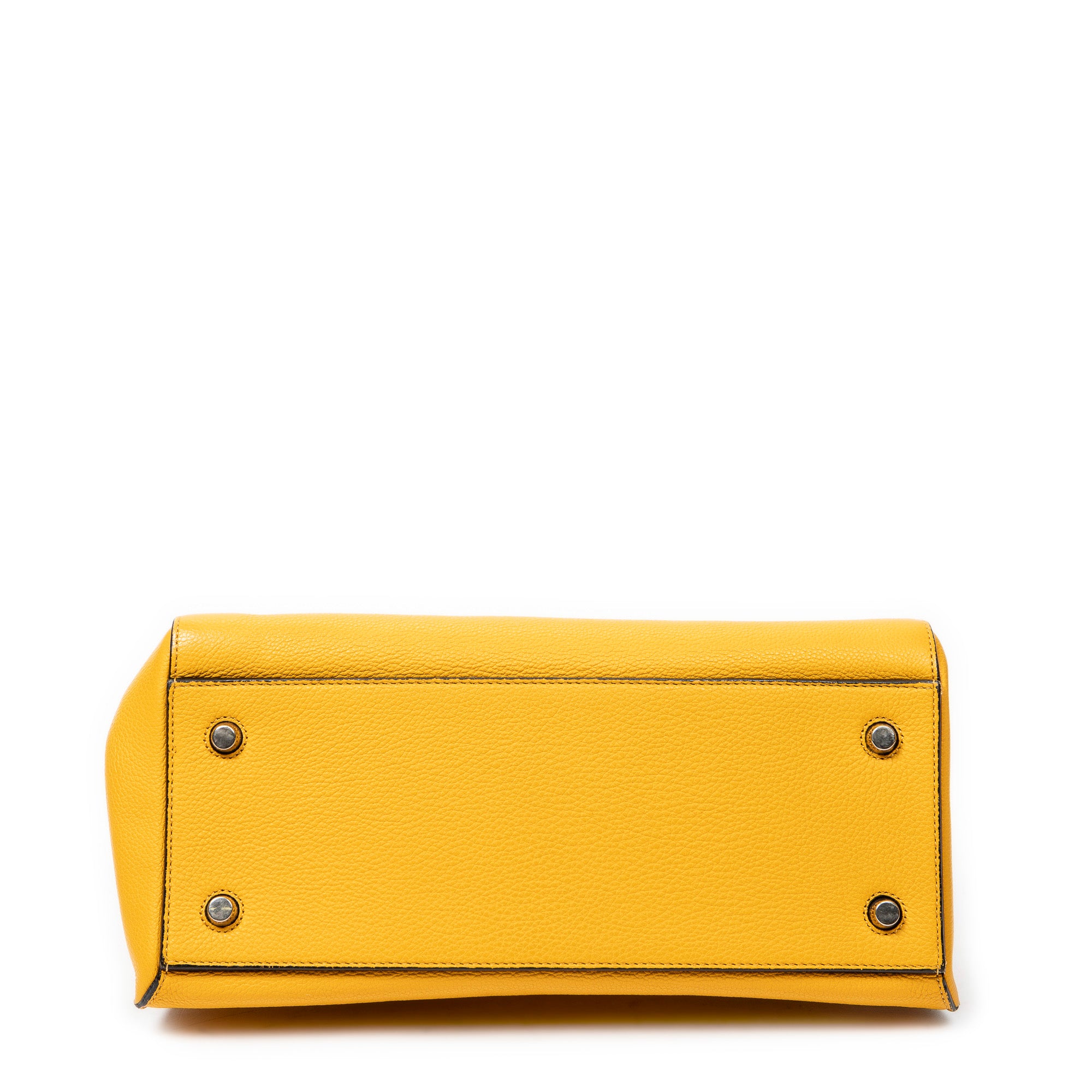 Handbag Small Edge Bag Yellow Pebbled Leather