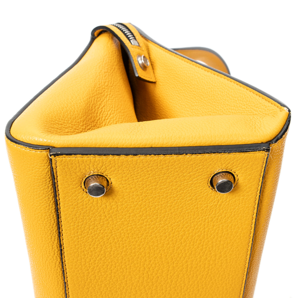 Handbag Small Edge Bag Yellow Pebbled Leather
