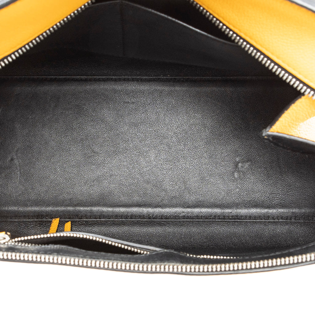 Handbag Small Edge Bag Yellow Pebbled Leather