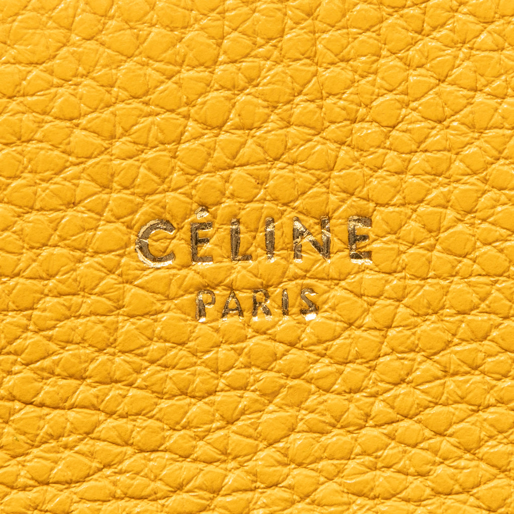 Handbag Small Edge Bag Yellow Pebbled Leather