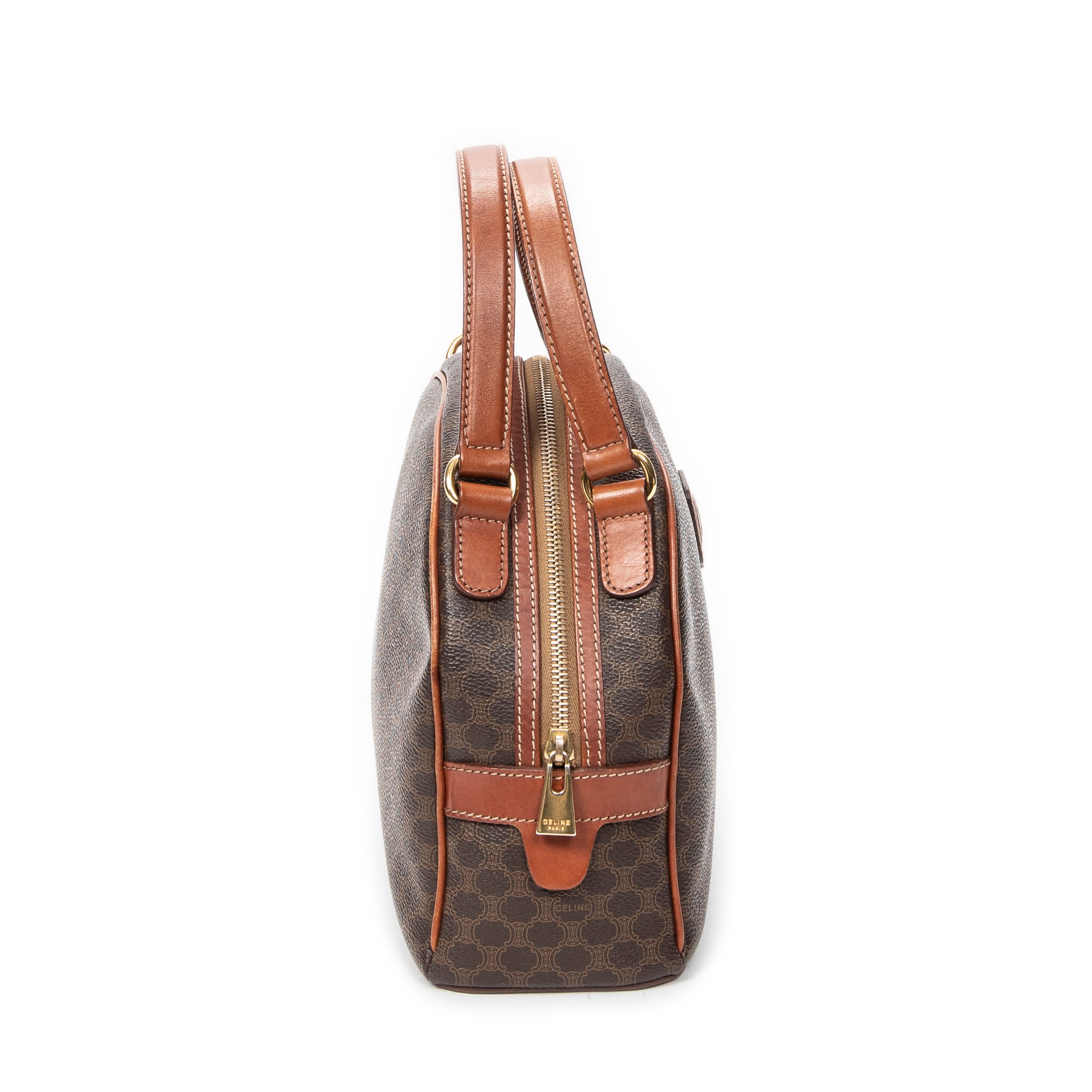 Shoulder Bag Dome Bowler Bag Brown Macadam Coated Canvas