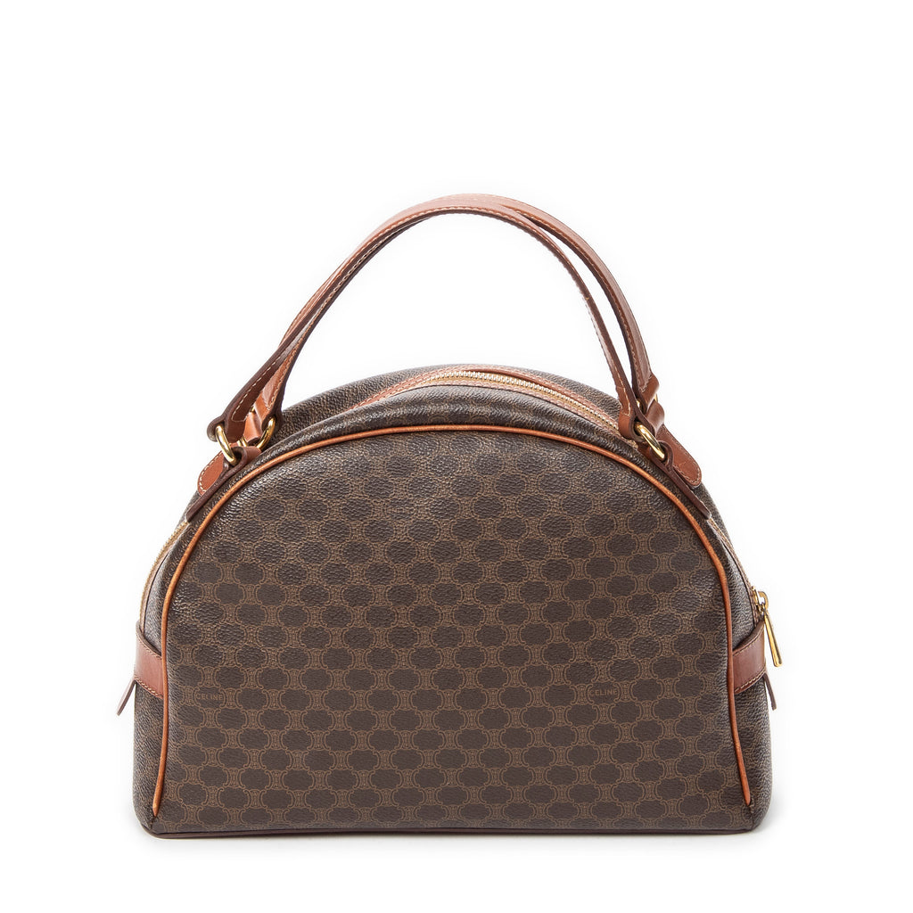 Shoulder Bag Dome Bowler Bag Brown Macadam Coated Canvas