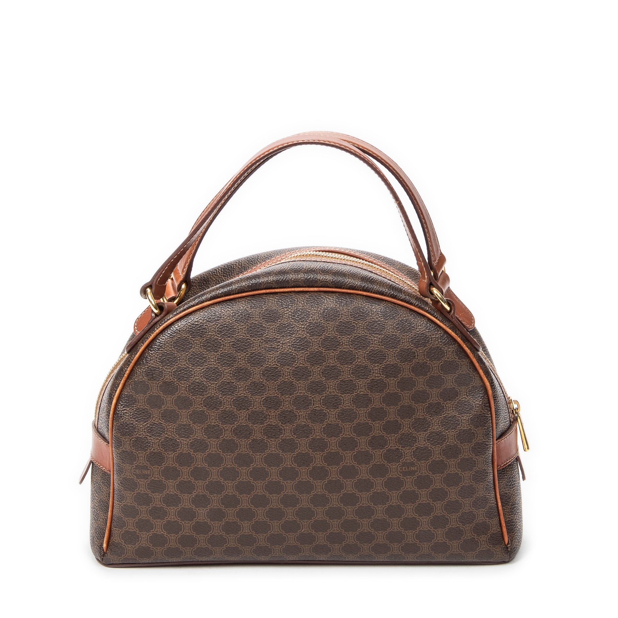 Shoulder Bag Dome Bowler Bag Brown Macadam Coated Canvas