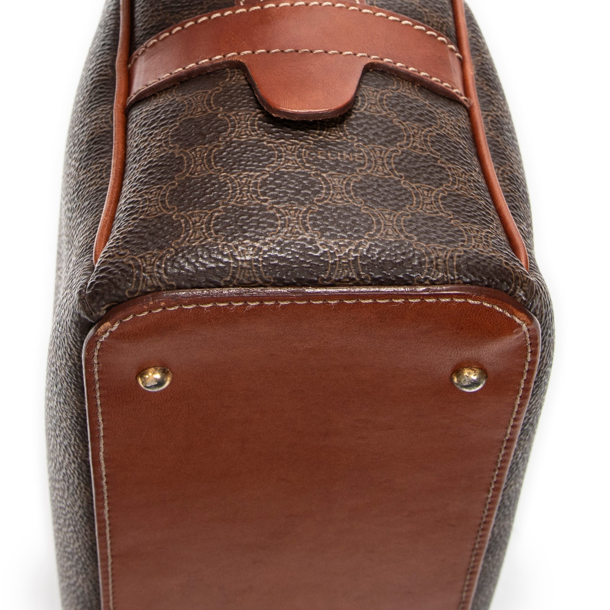 Shoulder Bag Dome Bowler Bag Brown Macadam Coated Canvas