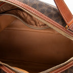 Shoulder Bag Dome Bowler Bag Brown Macadam Coated Canvas