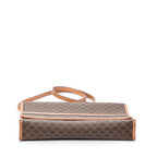 Shoulder Bag Vintage Rectangular Crossbody Brown Macadam Coated Canvas