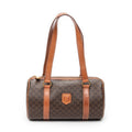 Shoulder Bag Vintage Barrel Bag Brown Macadam Coated Canvas